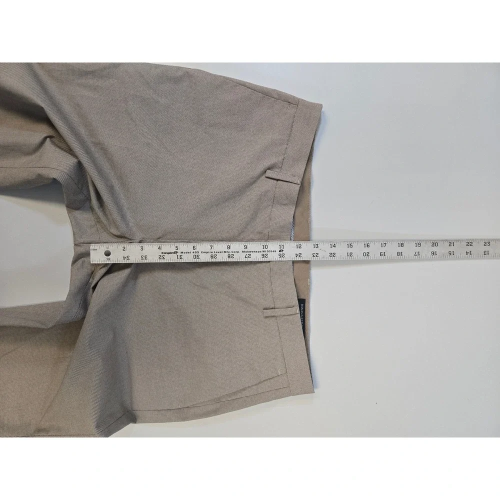 Banana Republic Slim Fit Dress Pants Mens 34x32 Tan Micro Pattern Cotton Stretch